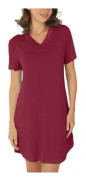 Lady Avenue Bamboo Nightdress SS Röd Bambu XX-Large Dam