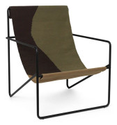 Ferm Living - Desert Chair Black/Dune - Fåtöljer utomhus - Metall/Textilmaterial