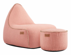 Cobana Lounge Chair & amp; Pouf - Cobana Rose