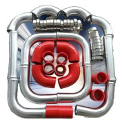3" Aluminium Intercooler Turbo Rörkit, Hållbar Konstruktion, Omfattande Slangalternativ, Universell Passform