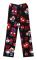 Dam Jul Tecknad Fleece Pyjamasbyxor, Flickor Print Flanell Sovkläder Byxor Present (Helt Tryckt) KT Cat Svart 2XL