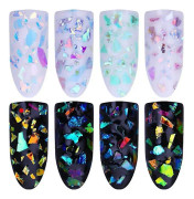 Nagelkonst Sequins Glitter (1# Gsp-124+ Glitter Pärlflagor) Makeup