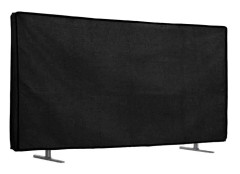 Kwmobile - 60190.01 - TV-skärmskydd kompatibelt med 65" TV - Linne-tv-skärmskydd - Svart