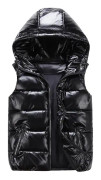 Sliktaa Unisex Blank Vattentät Ärmlös Jacka Lättviktsdunväst Svart 2XL