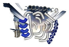 Aluminium Intercooler Turbo Rörkit, 2,25 tum i diameter, hållbar konstruktion, universell passform