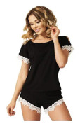 Pyjamas - Kalimo nattlinne - komplet delos - svart - XL - Komplett Delos-Black-XL Pijamas Set, Dam