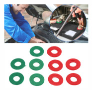 10 st Fiberbrickor Batteri Toppstolpe Skydd Terminal Läckskydd Packning Röd och Grön