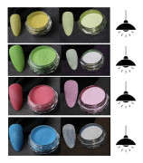 5 st Nail Art Reflekterande Pulver Trendigt DIY Nageldekorations Pulver Manikyr Verktyg