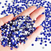 14400 st Royal Blue Platta Baktillsatser för DIY-hantverk, Safir, SS16, 3,8-4,0 mm