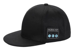Hatt med Bluetooth-högtalare Justerbar Musikhatt Bluetooth-keps Black