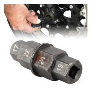 Motorcykelhjulsaxelavtagare 17/19/22/24mm Spindeldemontering Hex Nyckel Järn