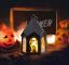 2 st Halloween Bärbara LED-Lyktor med Ljus, Hängande Flammeffekt Lykta för Hem/Utomhusfest Dekoration (D)