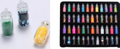 Glitter Dekoration Blandningsfärg DIY Nagelkonst Dekaler Sekvenser Polish 2#