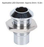 10 st Convex Kopparmetall LED-fäste Bas för 5mm / 0,2 tum Ljusdiod