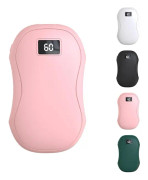 Handvärmare Uppladdningsbara, Elektriska Handvärmare, 2 i 1 Återanvändbara Elektriska Bärbara Fickvärmare USB 6000mAh Power Bank Rosa
