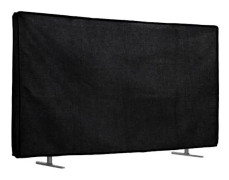 Kwmobile - 60189.01 - TV-skärmskydd kompatibelt med 55" TV - Linne-tv-skärmskydd - Svart