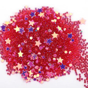 Blandade Nagelkonst Dekoration Glitter Metall Mini Pärlor Manikyr Nagel DIY Tillbehör 02
