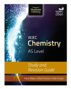 WJEC Chemistry for AS Level: Study and Revision Guide