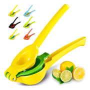 Metallisk 2-i-1 citron- och limepress - Handpress för citron - Manuell citruspress för maximal utvinning