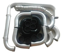 Universellt Intercooler Turbo Rörkit, 2-tums Diameter, Hållbar Legerad Aluminium, Inkluderar 12 T-Klammer