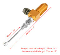 M10x1.25mm Universal Motorcykel Hydraulisk Koppling Huvudcylinder Stapel Bromspump Guld