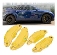 4 st 19 tum 20 tum Hjulnavsbeläggsskydd Aluminiumlegering Skivbromsbeläggsskyddsskydd Ersättning för Tesla Model Y Gul