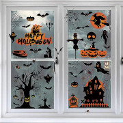 5 Stilar Halloween Fönsterklistermärken Halloween Pumpa Katt Bat Och Spöke Dekaler För Halloween Halloween Party Dekorationer Fönsterklistermärken