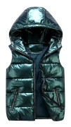 Sliktaa Unisex Blank Vattentät Ärmlös Jacka Lättviktsdunväst Grön XL