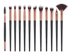 12 st Makeup-borstar - Svart Svart