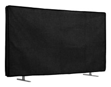 Kwmobile - 60192.01 - TV-skärmskydd kompatibelt med 75" TV - Linne-tv-skärmskydd - Svart