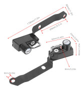 Säkerhetslås för hjälm i aluminiumlegering, stöldskydd, passar Yamaha MT25 MT03 YZF R25 R3 2014-2019 Motorcykelmodifiering (Svart)