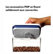 Oxo bra grepp - 11241400 - (R) - Set med 3 rektangulära POP-förvaringslådor med sked, Vit