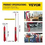Lång hydraulcylinder för 8 ton verkstadskran-VEVOR-hydraulstång för getmotorlyft, bilunderhåll