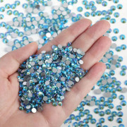 14400 st Aquamarine AB Platta Baktillsatser för DIY-hantverk, SS10, 2,7-2,9 mm