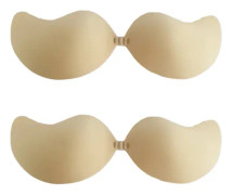 2-pack Självhäftande Osynlig BH Push Up Rygglös Bandlös Magic Sticky BH för Kvinnor