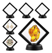 Flytande ramställ, flytande ram, klar flytande ram, smyckeskrin, displayfodral, hängande flytande displayhållare kompatibel med displayring