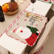 Juldekorationer Underlägg Bord Bord Jultomte Klänning KökMat & Bar Bord Mattor Set