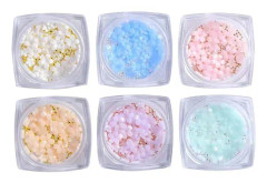 6 st Nagelkonst Ljusförändrande Fembladiga Blommor Ornament - 6 Flaskor Set Makeup