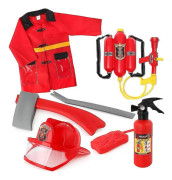 Barn Brandman Uniform Barn Sam Brandman Roll Arbetskläder Kostym Barnprestanda Festdräkt