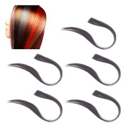5-pack Clip-in Hårförlängning Färgad Rak Hårförlängning Clip Hårförlängning Clip för Fest Cosplay Gråblå