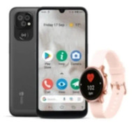 DORO 8100 - 4G pekskärmsmobil - RAM 2 GB / Internal Memory 32 GB - microSD slot - 6.1" - 1560 x 720 pixlar - 3 st. bakre kameror 13 MP, 2 MP, 2 MP -