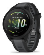 Garmin Forerunner 165 - Svart - sportklocka med band - silikon - skiffergrå - handledsstorlek: 126-203 mm - display 1.2" - 4 GB - Bluetooth, ANT+ - 3