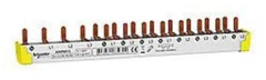Schneider Electric Loop rail 3PN 12M: 4P RCD 18mm pitch + N L1 N L2 N L3 N L1 N L2 N L3 9mm pitch allows mix of 1P