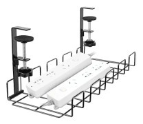 Kabelkanal under skrivbord, ingen borrning, kabelränna med klämma, kabelhanteringsränna under skrivbord, kabelhylla kompatibel trådhantering, kompatibel