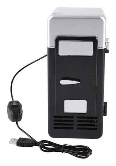 Cikonielf Portable Kylskåp LED Mini USB Kylskåp USB Kylskåp Drycker Burkar Kylskåp och