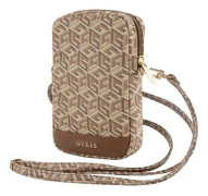 Guess Zip GCube Bottom Stripe - Telefonväska (brun)