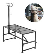 Boskapsklippningsställ-VEVOR-130x59 cm-Rakt huvudstycke-Stadig metallram-Get-Får-Svart