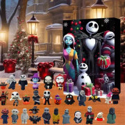 The Nightmare Before Christmas Halloween Adventskalender 24 Figurer Dockor Fest Dekoration Nedräkningskalender Leksakslåda Gåvor B
