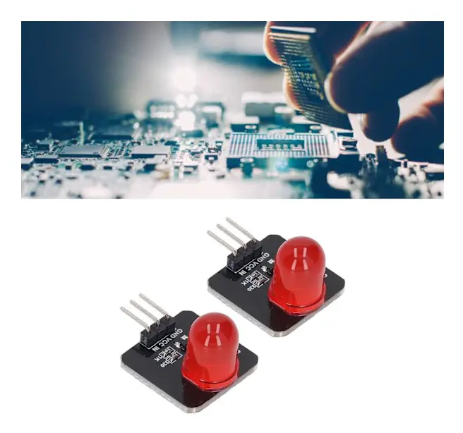 10 st LED-moduler 10mm 3.3V‑5V Dekorativt ljusbräda Chiplampa för hemdekoration MRB050A Röd