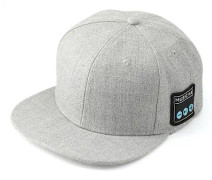 Hatt med Bluetooth-högtalare Justerbar Musikhatt Bluetooth-keps Grey White